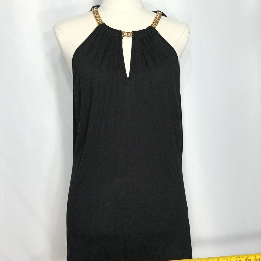 MK Elegant Black Halter blouse size L pre owned Exellent condition